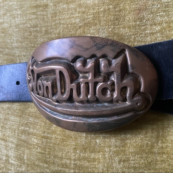 Vintage King Baby Studio Von Dutch Solid Brass Belt Buckle Hot Rod Rat Kustom - Picture 4 of 13